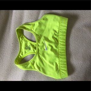 Xs new without tags neon green Nike sport bra
